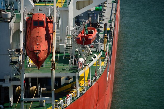 Reddingsboot op schip