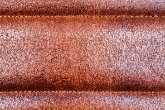 Reddish brown leather closeup