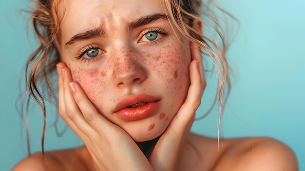 Reddish Hue Young Woman with Freckles