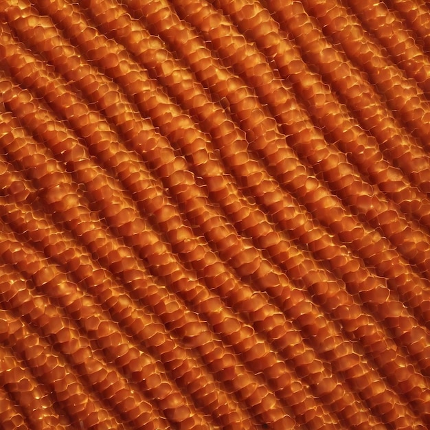 Photo reddish orange shining honey comb shape pattern background