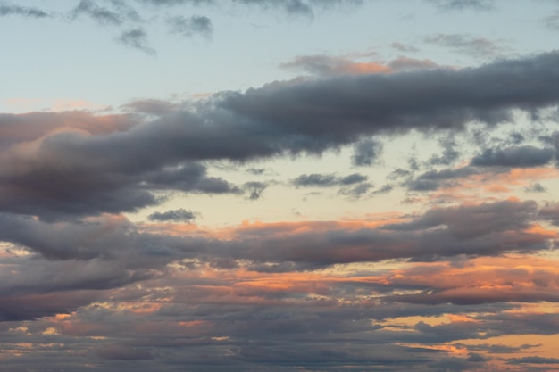 Reddish sky background with orange clouds