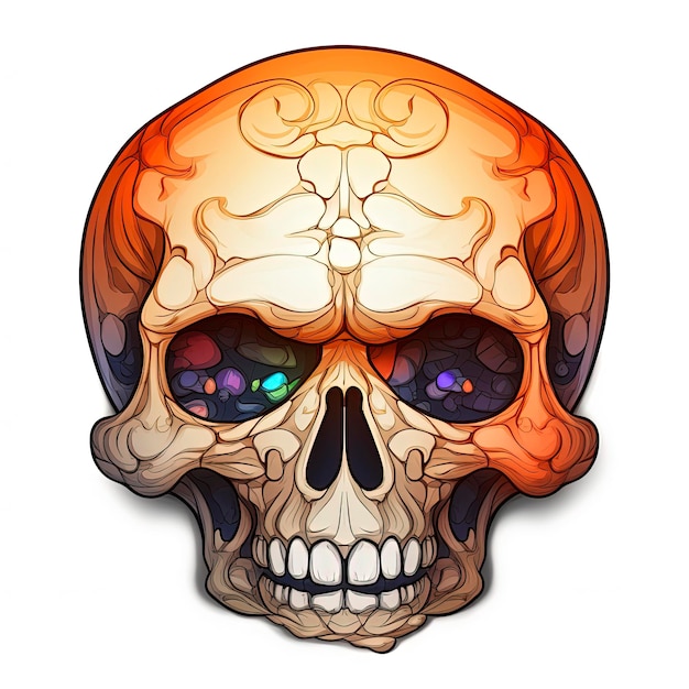 Premium Photo  Reddit logo in the shape of a skull