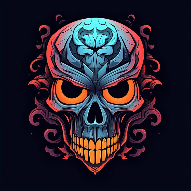 Premium Photo  Reddit logo in the shape of a skull