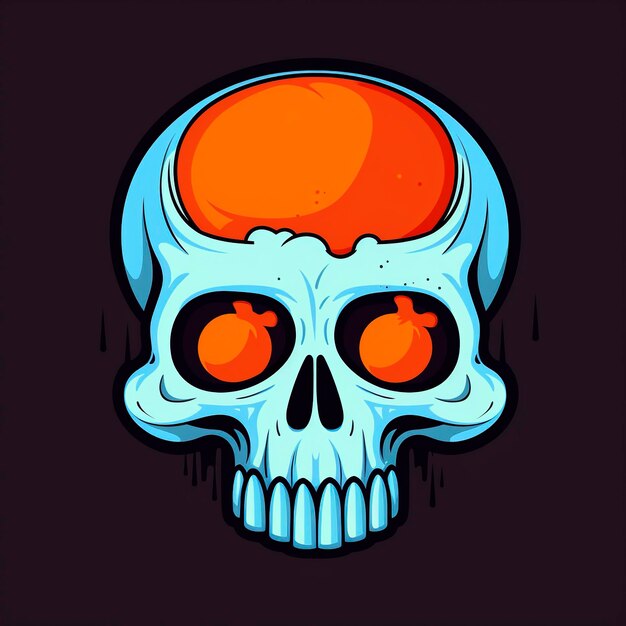 Premium Photo  Reddit logo in the shape of a skull