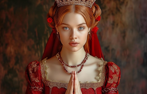 красноватая средневековая королева
