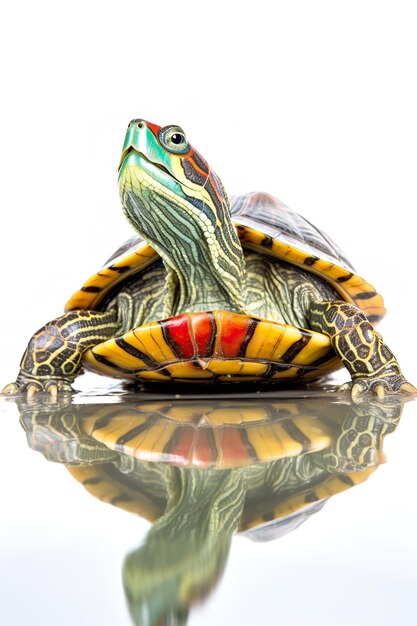 Photo redeared slider basking