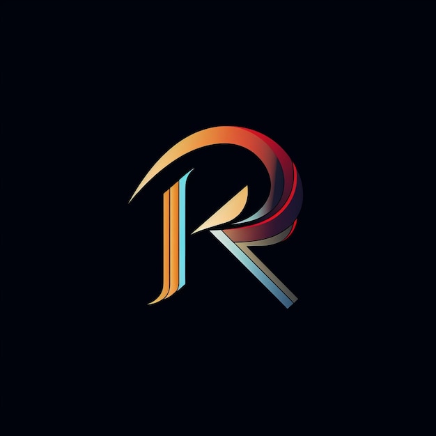 Photo redefining elegance a abstract minimal vector logo with the letter r