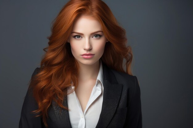 Redhaired business woman