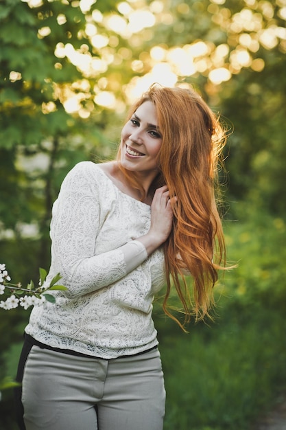 The redhaired girl on a walk in the Park 6201