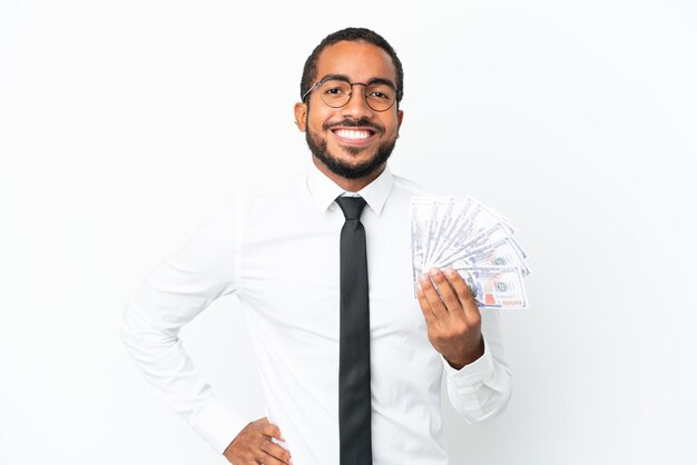 Redhead man over colorful background with thumbs up gesture and smiling