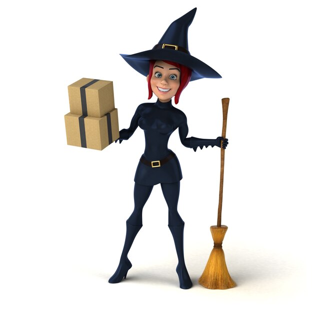 redhead witch 3D Illustration