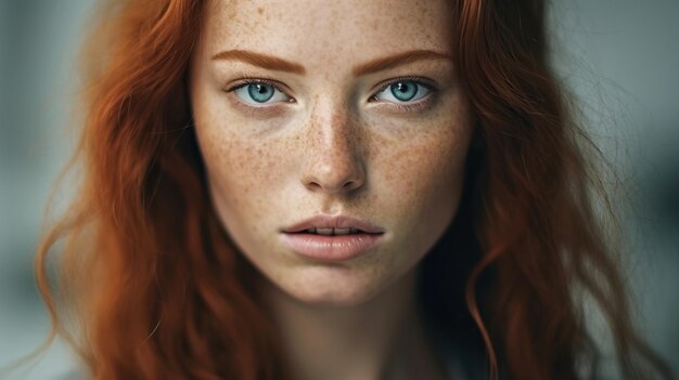 redhead with freckles
