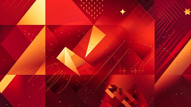 Reds and gold abstract background for design