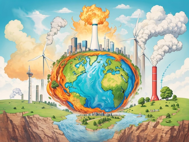Reduce CO2 Emissions Concepts for Global Warming and Climate Action