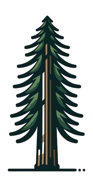 Foto redwood tree in vereenvoudigde vectorkunst