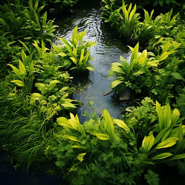 Photo reeds aquatic plant oasis alive lush natural habitat haven s beauty frame photo scene social post