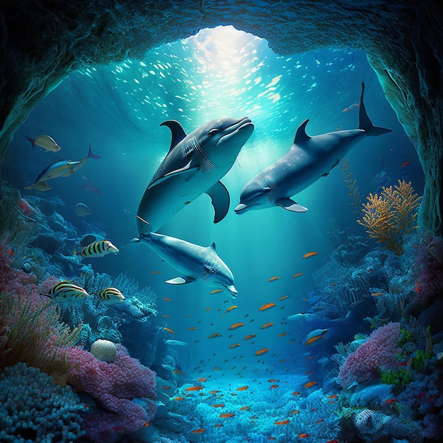 Reefs and dolphines