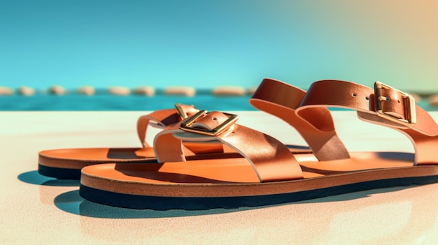 refer this image create a sandal image like this brig Ai Generative