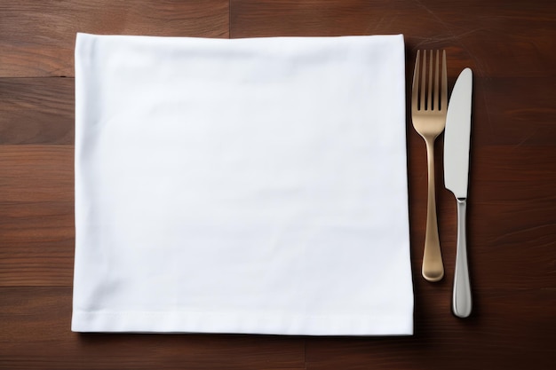 Foto refined dining elegant restaurant napkin mockup per il branding e il logo design