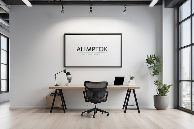 Photo refined office appeal elegant signage mockup template