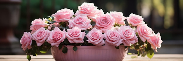 Refined Pink Rose Pedestal for Charming Spring and Summer Presentations