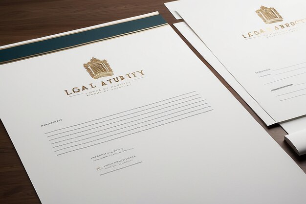 Photo refined professionalism legal authority letterhead design