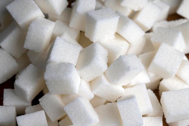 Refined white beet sugar cubes