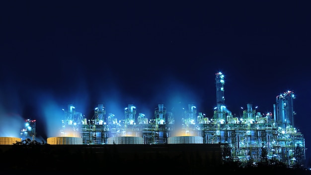 Refinery industry at night