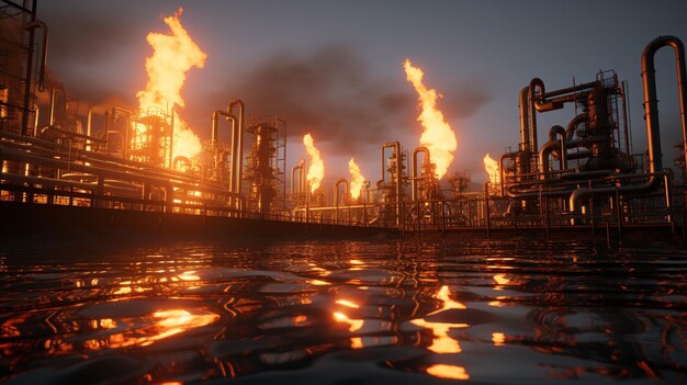 refinery industryHD 8K wallpaper Stock Photographic Image