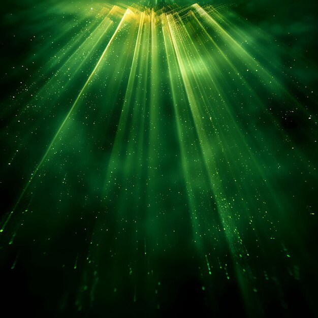 Reflected Light Rays With Bouncing Light and Green Natural C Texture Effect Y2K Collage Background