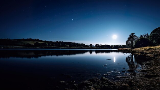 reflectie in het meer Generatieve Ai