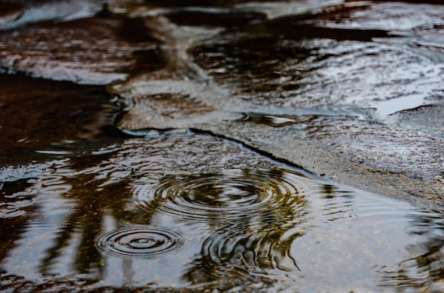 Foto reflectie van water in de plas