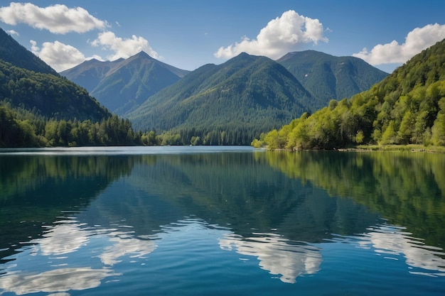 Reflecties van het Crystal Mountain Lake