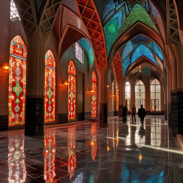 Photo reflecting faith islamic mosque photo