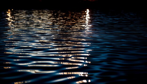 Un riflesso di una barca nell'acqua