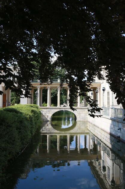 Foto riflessione dell'edificio nell'acqua