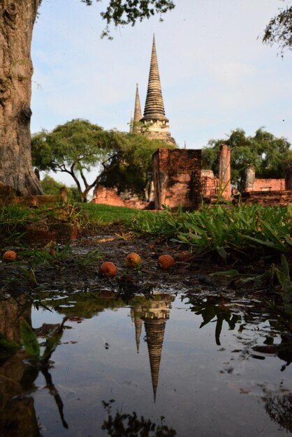 Foto riflessione dell'edificio sull'acqua