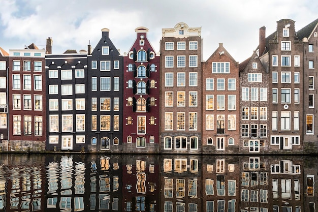 Reflection of buildings in canal