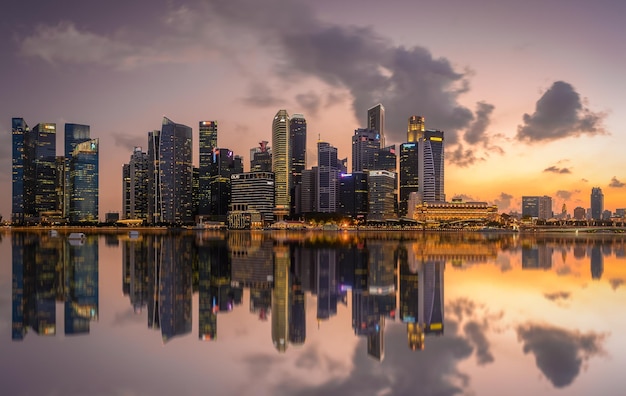 Photo reflection of buildings in water