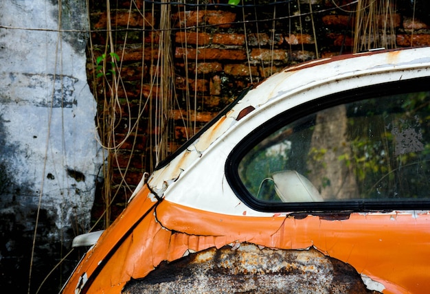 Photo reflection of car on window