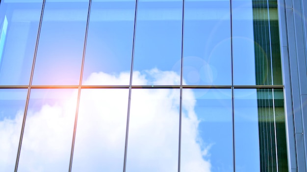 A reflection of a cloud in a window