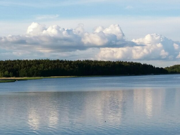 Reflection of clouds in lake