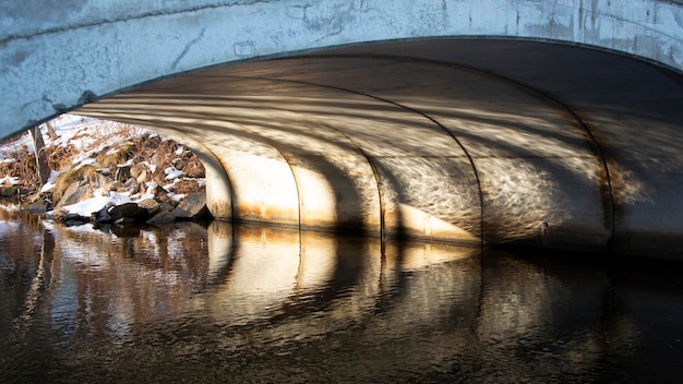 Foto riflesso delle nuvole nell'acqua