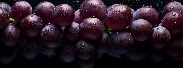 A reflection of grapes with the word grapes on it