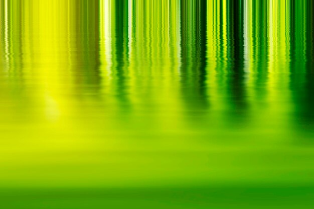 Reflection of green lights in water