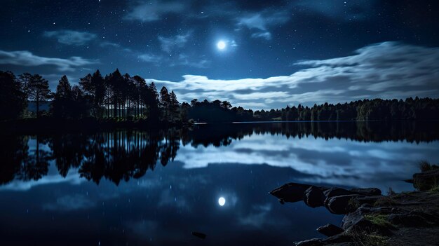 Foto riflesso nel lago generativo ai