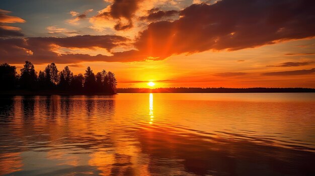 reflection lake sun