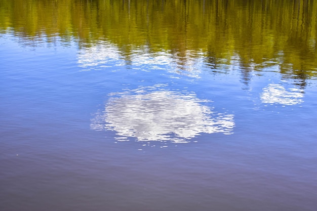 Фото Отражение волнистой воды в озере