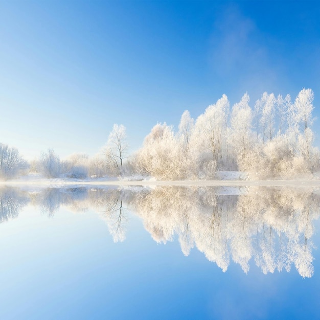 写真 水の中の木の反射