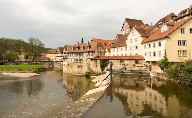 Reflection of Schwabisch Hall Germany